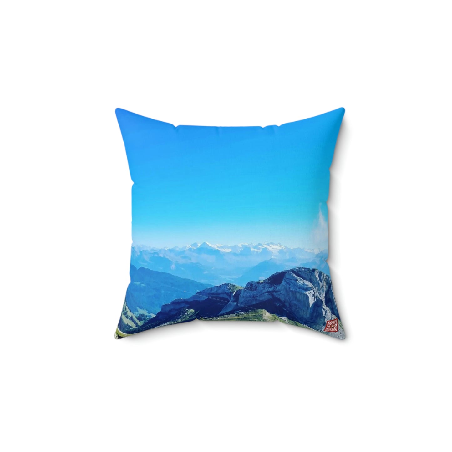 The Mt. Pilatus View | Switzerland | Spun Polyester Square Pillow