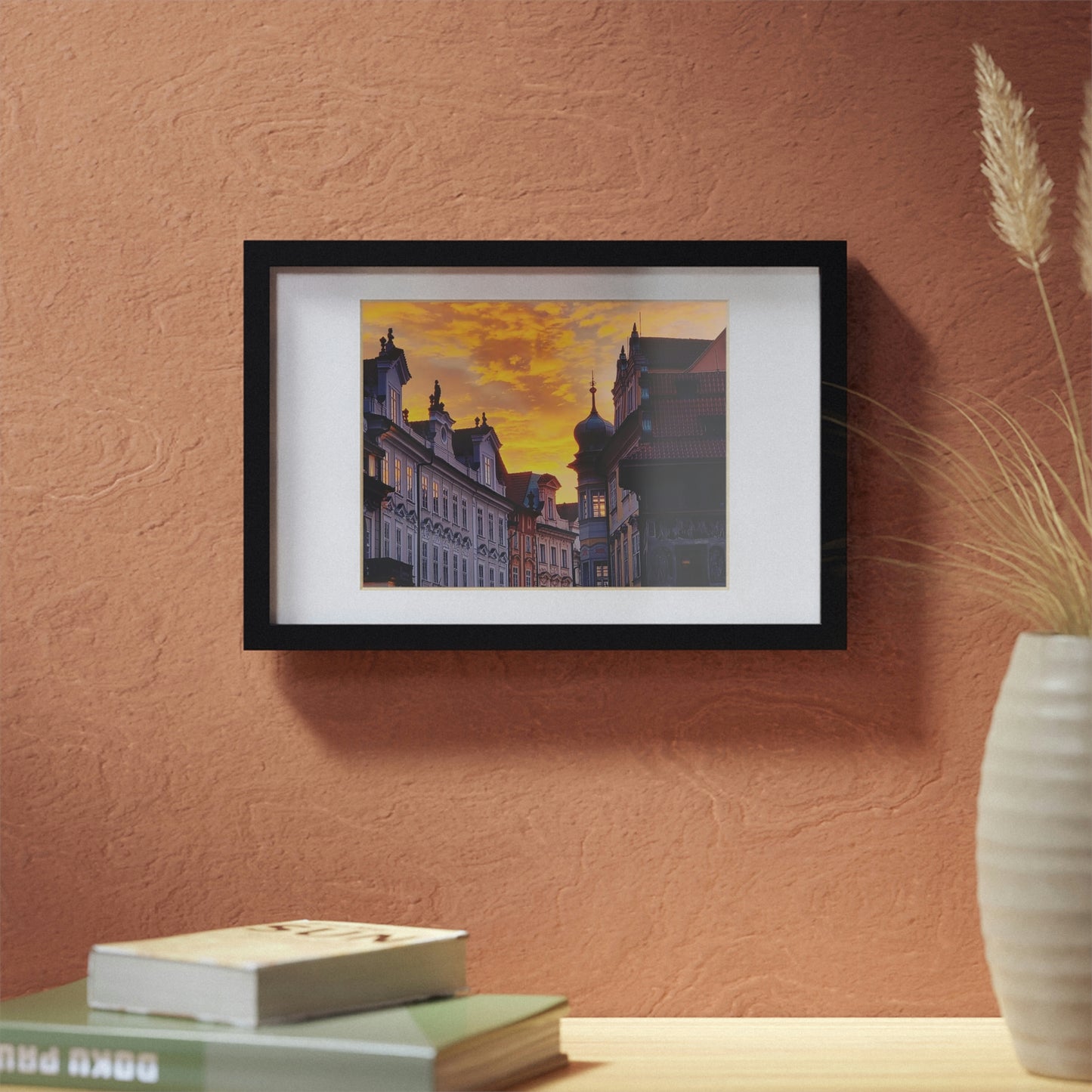 The City Center | Czech Republic | Framed Posters, Black