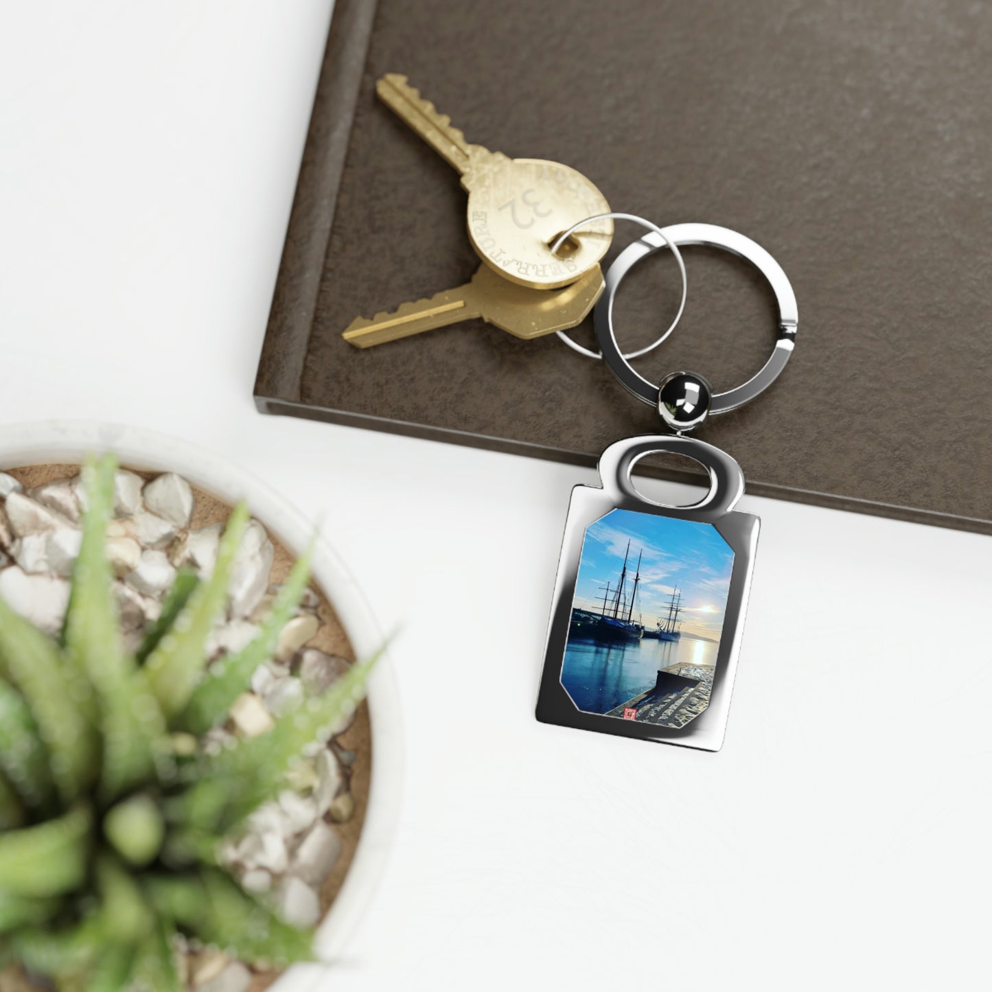 Honnørbrygga | Norway | Rectangle Photo Keyring