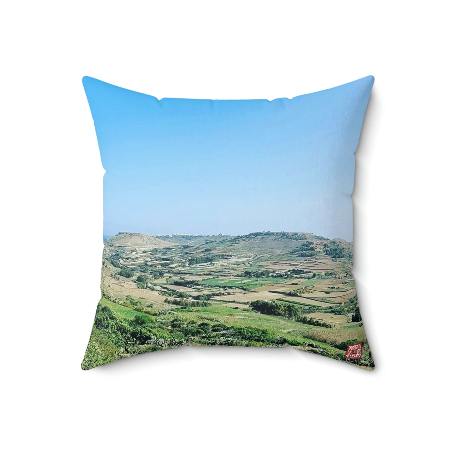 The breath taking scene | Gozo | Spun Polyester Square Pillow
