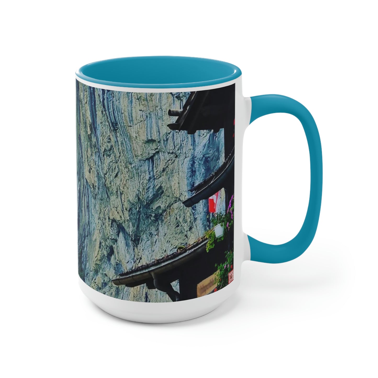 Lauterbrunnen | Suiza | Tazas de café de dos tonos, 15 oz