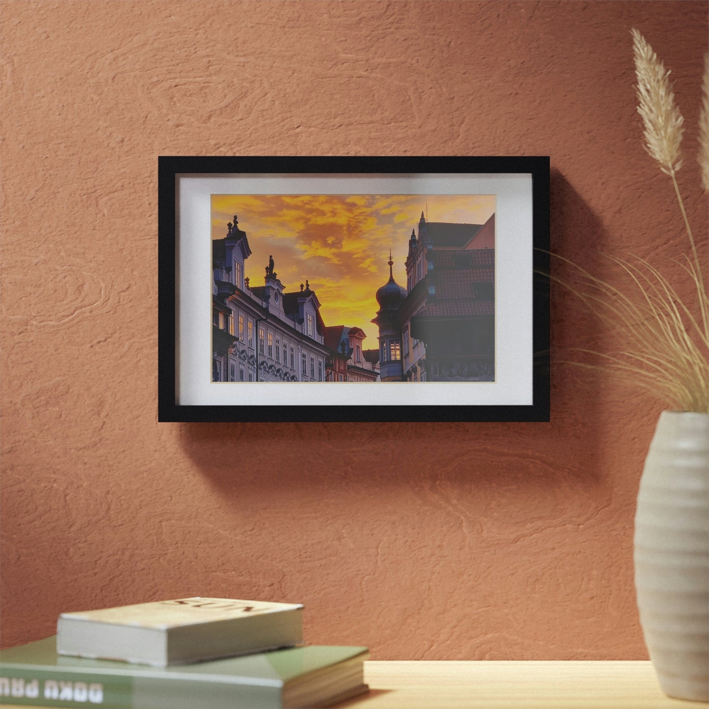 The City Center | Czech Republic | Framed Posters, Black