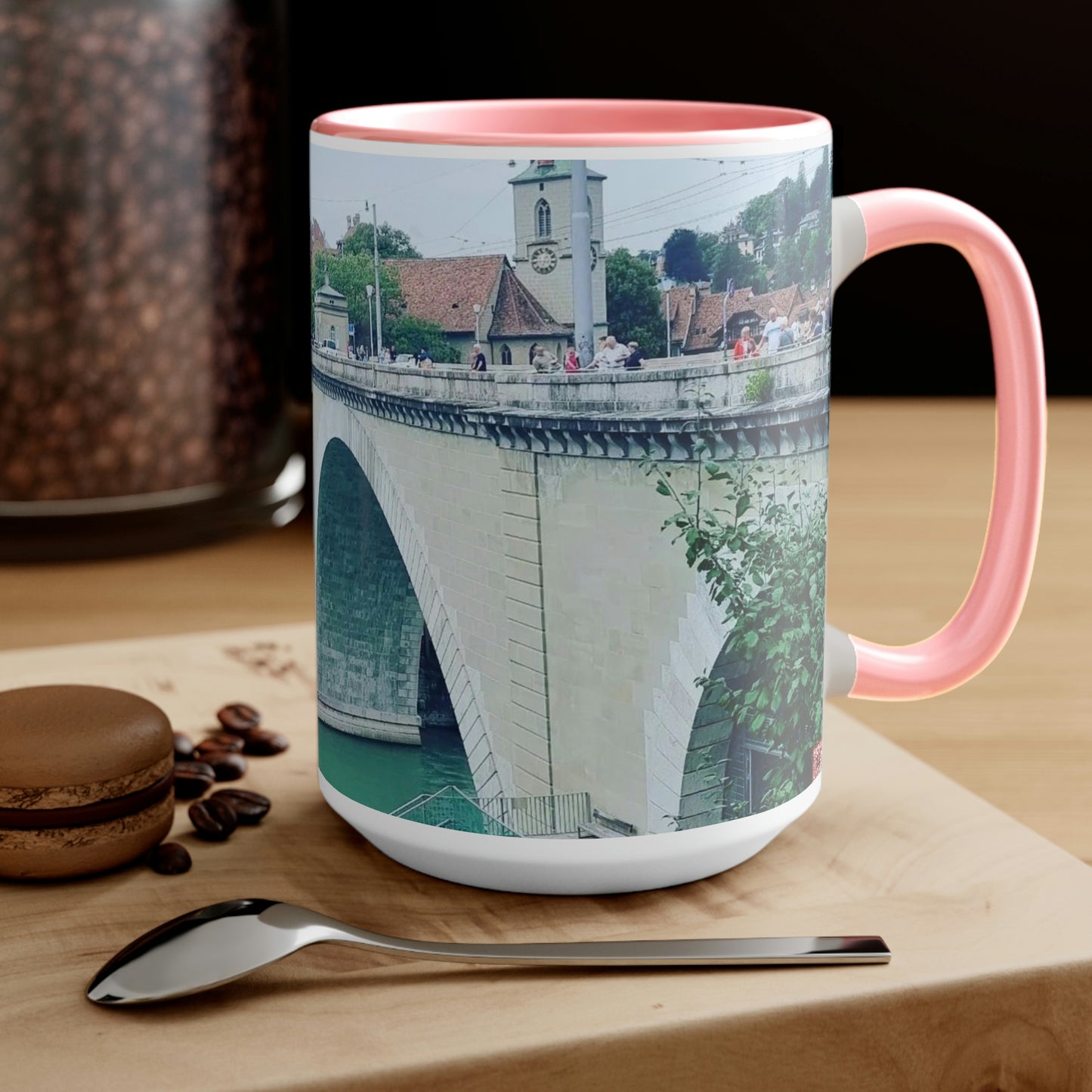 Berna | Suiza | Tazas de café de dos tonos, 15 oz