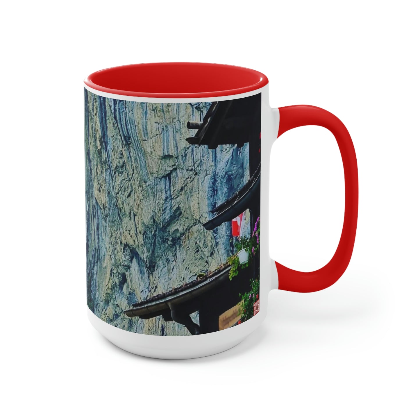 Lauterbrunnen | Suiza | Tazas de café de dos tonos, 15 oz