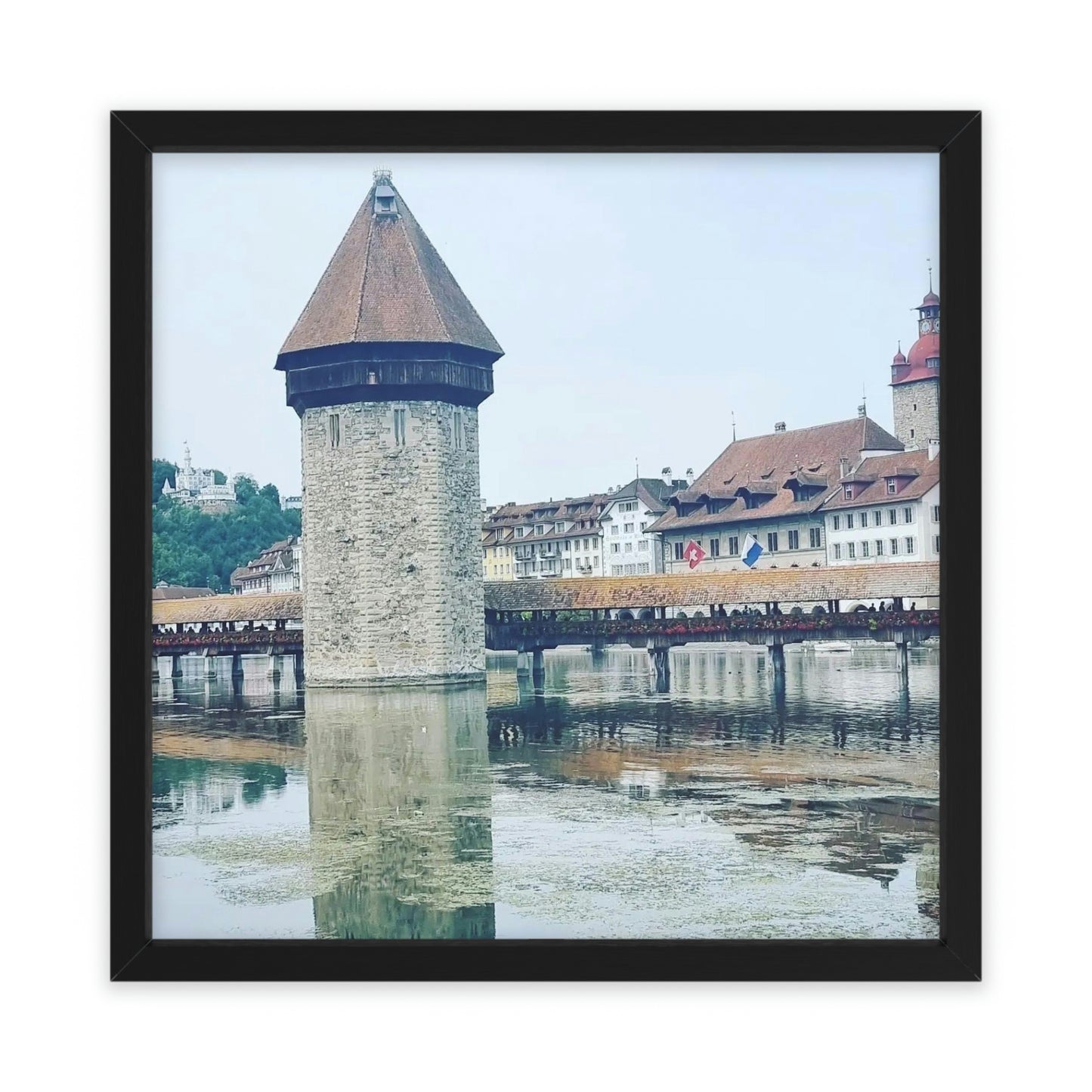 Puente de la Capilla | Suiza | Póster enmarcado - Todos los tamaños