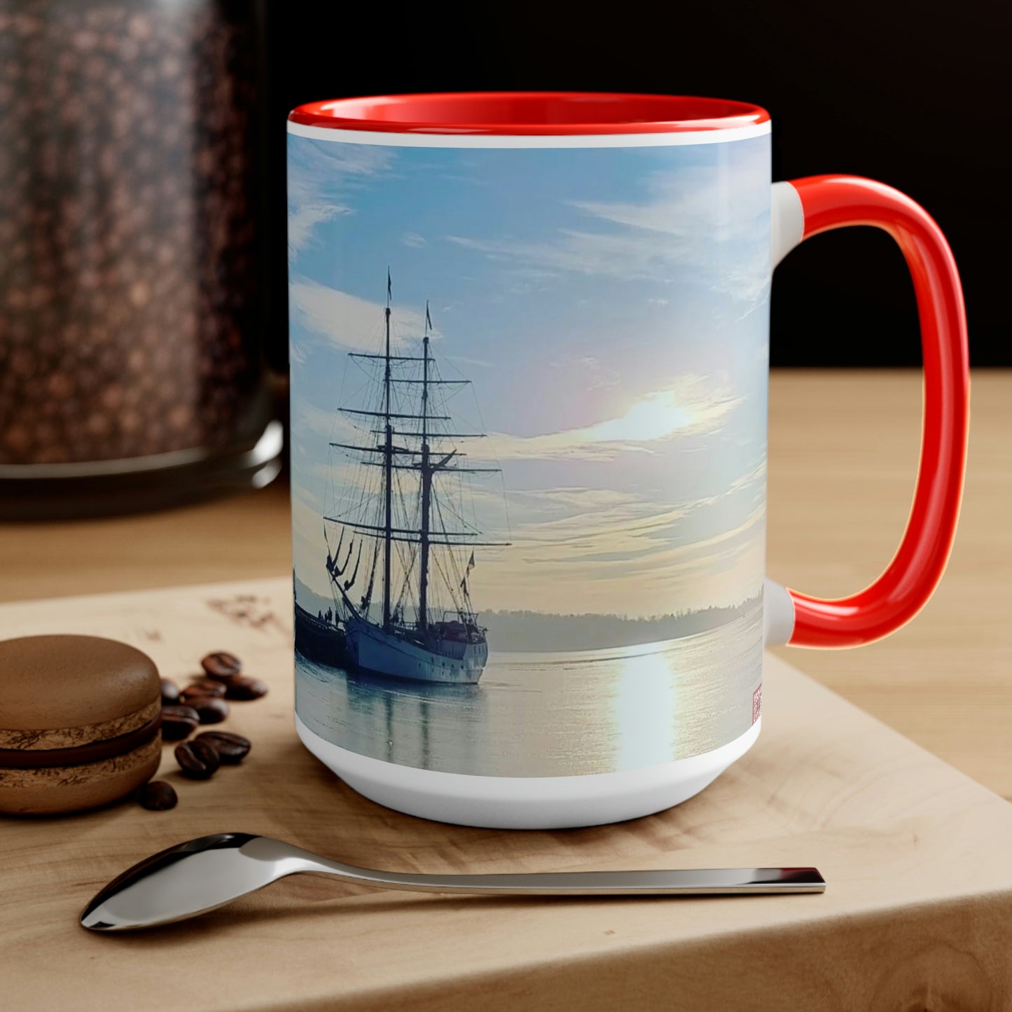 Honnørbrygga | Norway | Two-Tone Coffee Mugs, 15oz