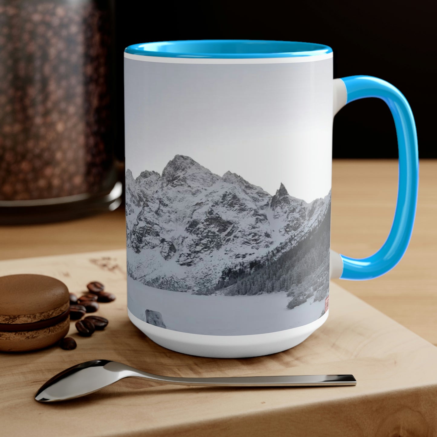 Morskie Oko | Pologne | Tasses à café bicolores, 15 oz