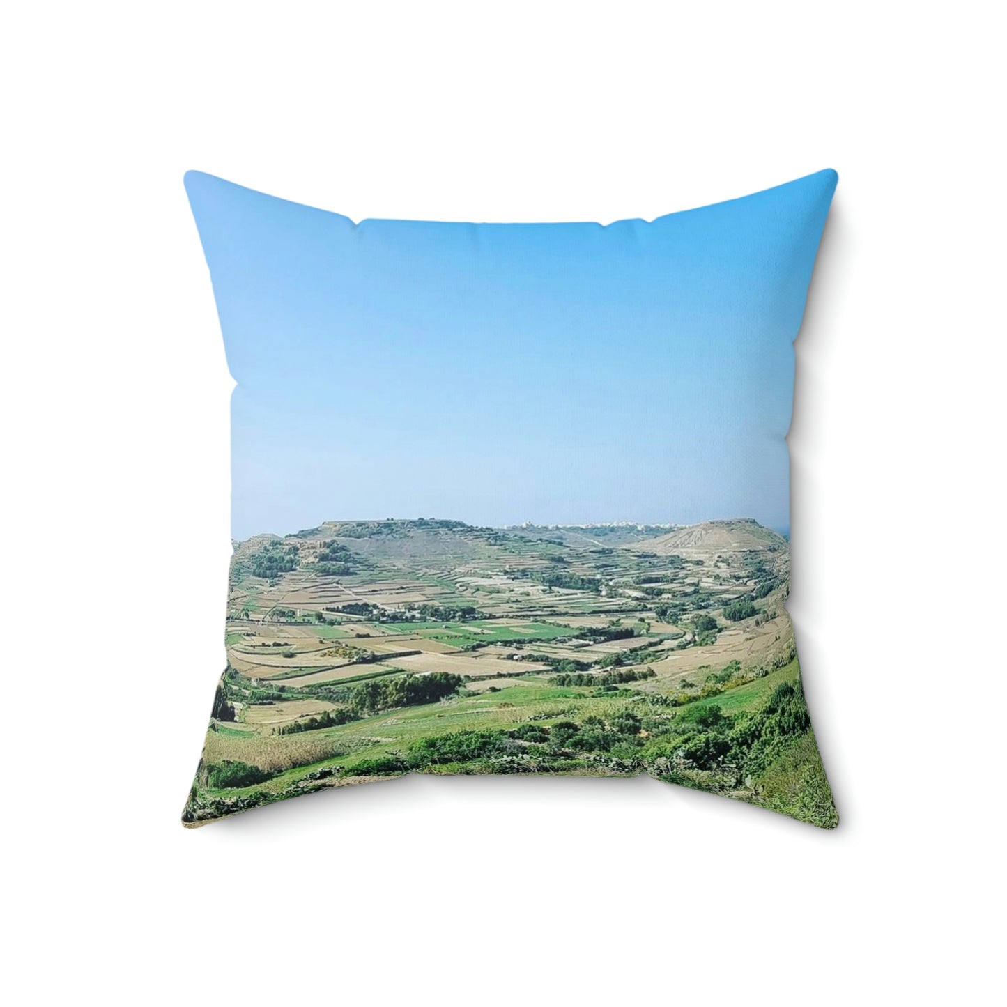 The breath taking scene | Gozo | Spun Polyester Square Pillow