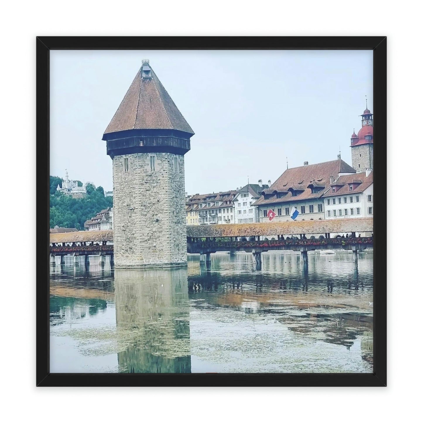 Puente de la Capilla | Suiza | Póster enmarcado - Todos los tamaños