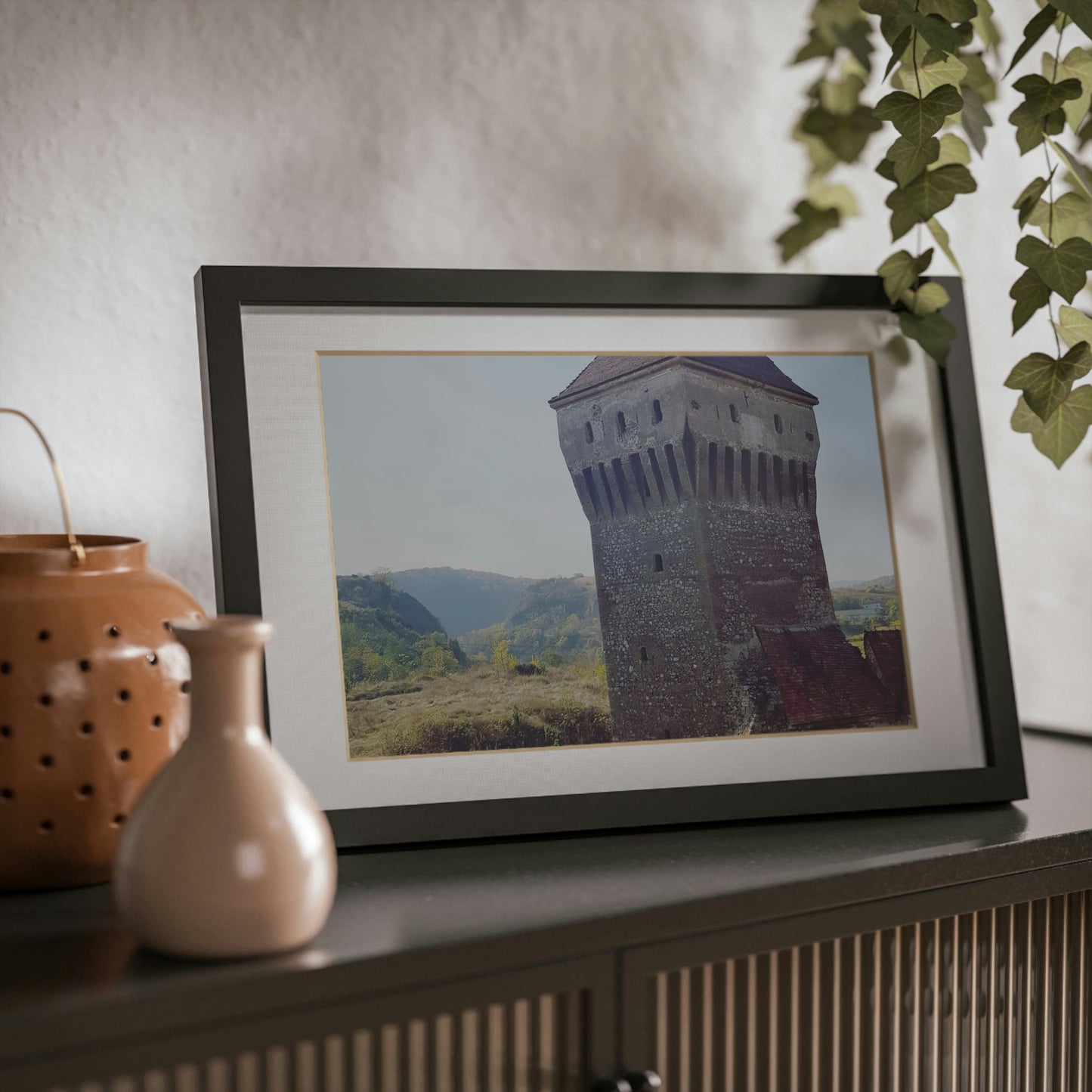 Hunedoara Castle Corvinilor | Romania | Framed Posters, Black