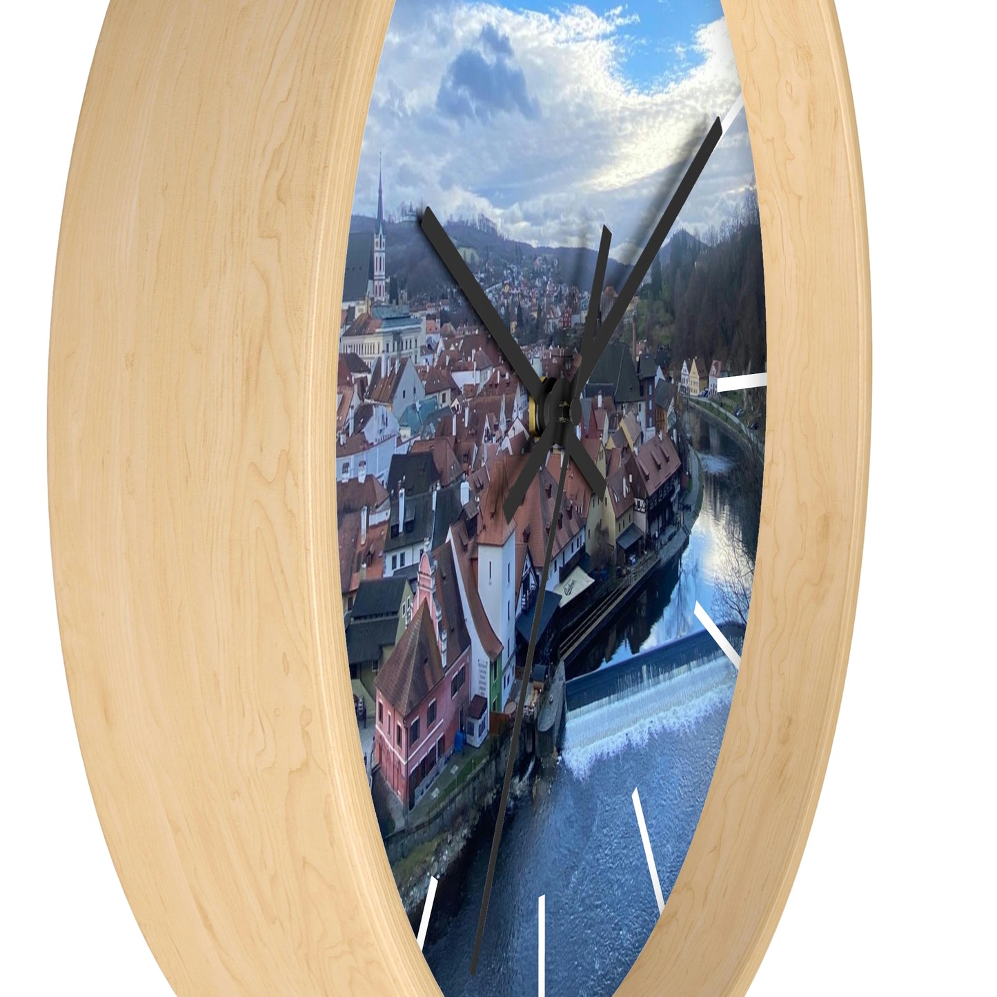 The River of Český Krumlov | Czech Republic | Wall clock