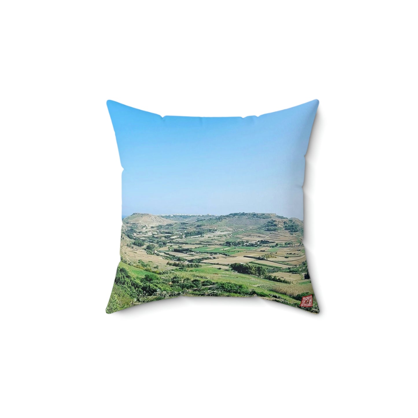 The breath taking scene | Gozo | Spun Polyester Square Pillow