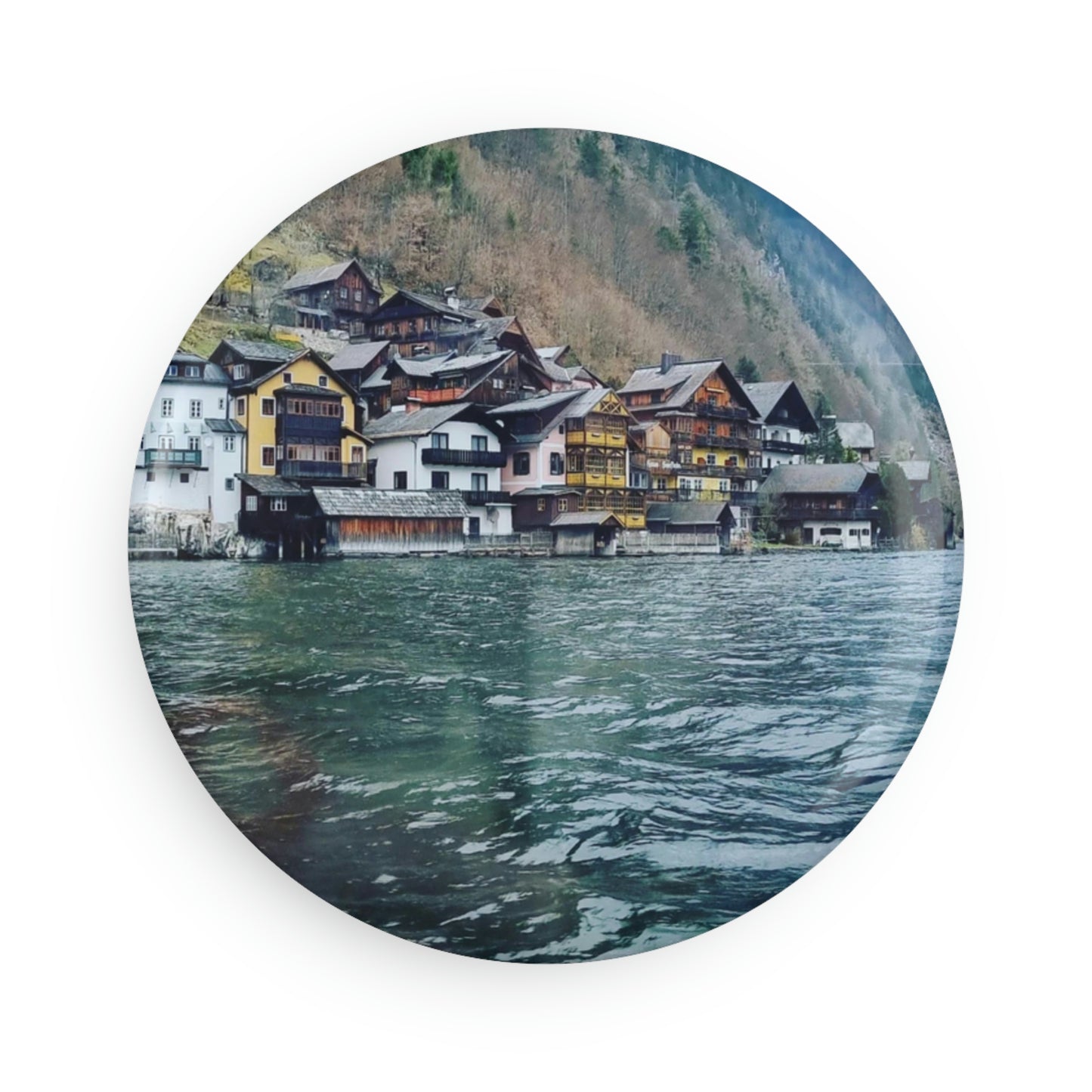 Hallstatt | Autriche | Aimant Bouton, Rond (1 &amp; 10 pcs)