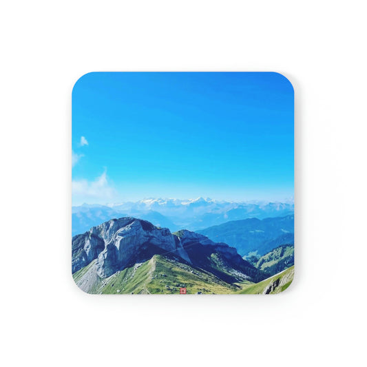 The Mt. Pilatus View | Switzerland | Cork Back Coaster