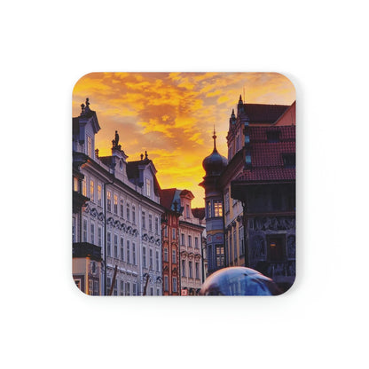 The City Center | Czech Republic | Cork Back Coaster