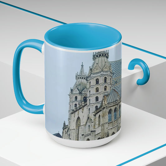 Catedral de San Esteban | Austria | Tazas de café de dos tonos, 15 oz